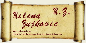 Milena Žujković vizit kartica